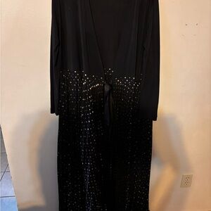 LuLaRoe Black Maxi Dress with Gold Accents